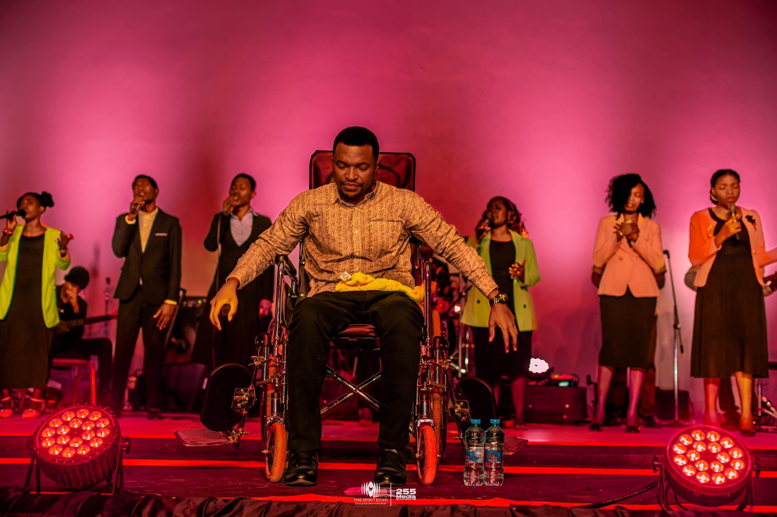The Spirit Echo worship team leading a session